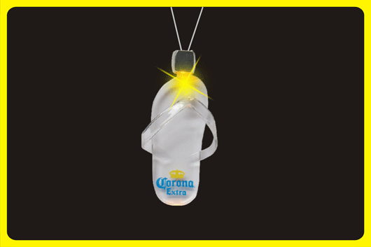 LED necklace with 3 flash modes