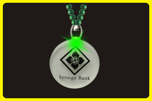 LED necklace with 3 flash modes