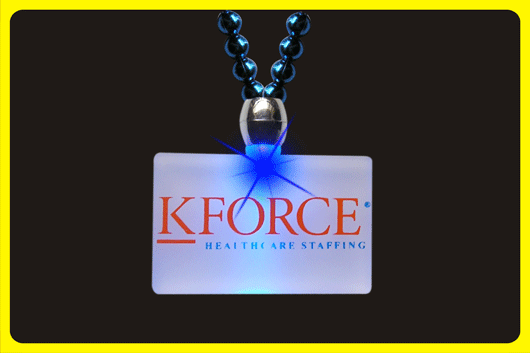 LED necklace with beads